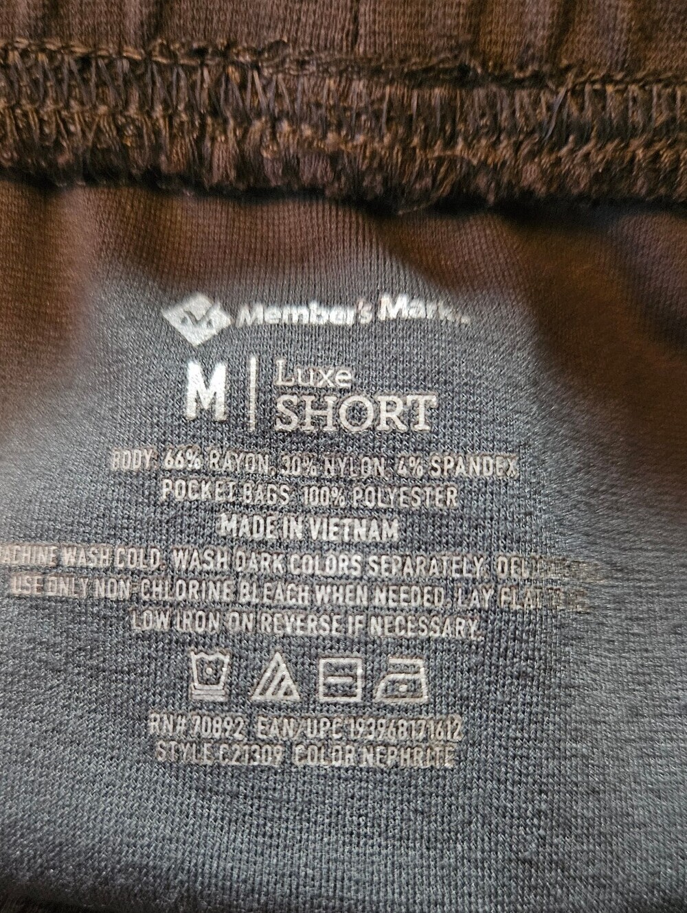 Members Mark Luxe Womens Gray Pull On Elastic Waist Active Shorts Size Medium - Picture 9 of 13